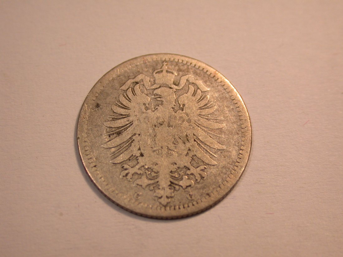  J10 KR  20 Pfennig 1876 C  in s-ss  Originalbilder   