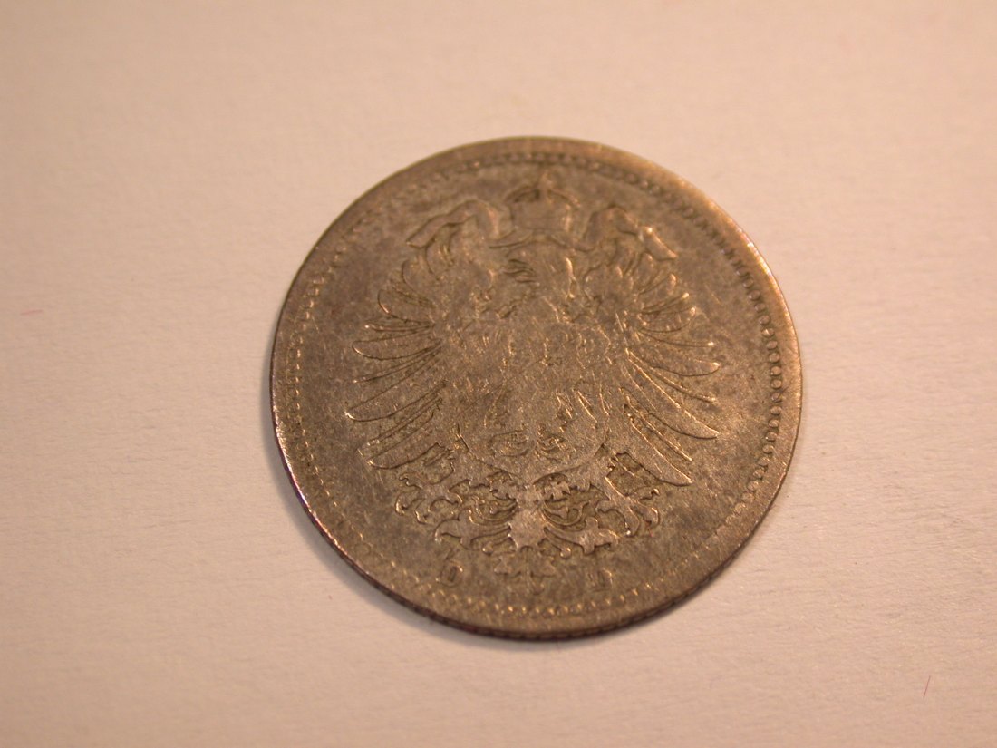  J10 KR  20 Pfennig 1876 D in s-ss  Originalbilder   