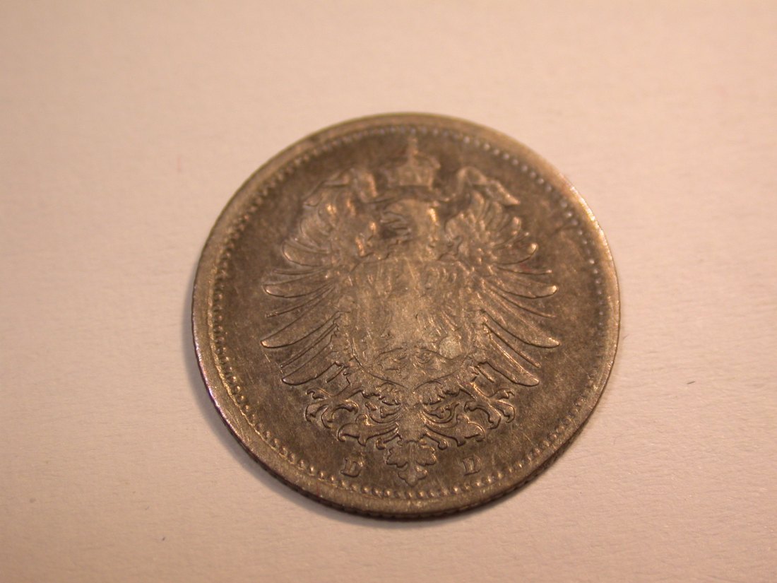  J10 KR  20 Pfennig 1874 D in ss   Originalbilder   