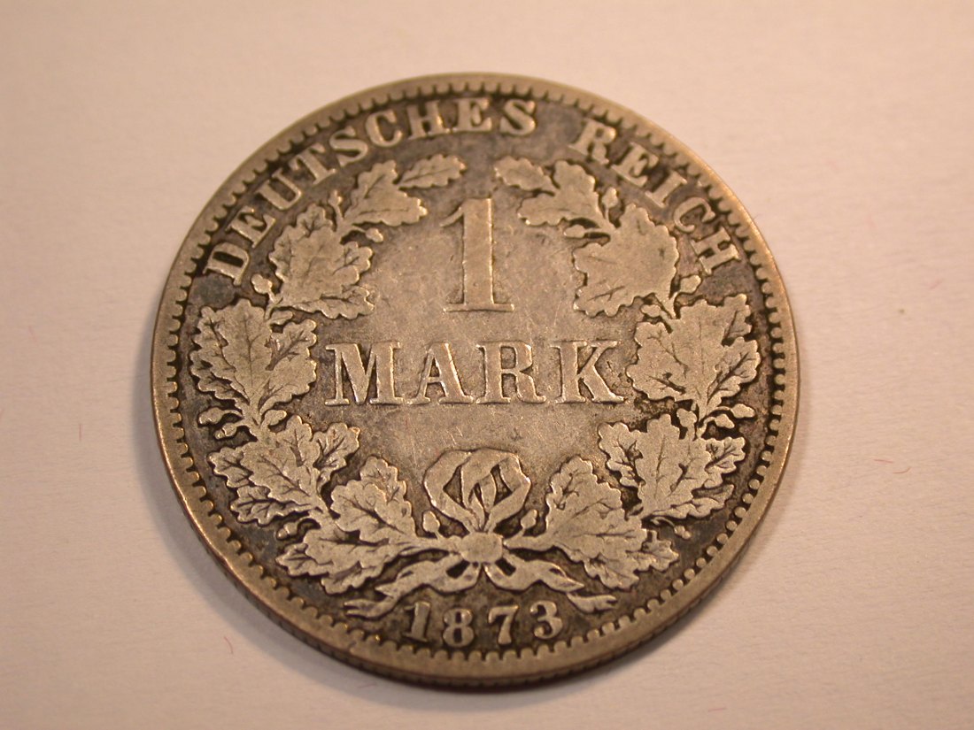  J10 KR  1 Mark  1873 A in schön     Originalbilder   