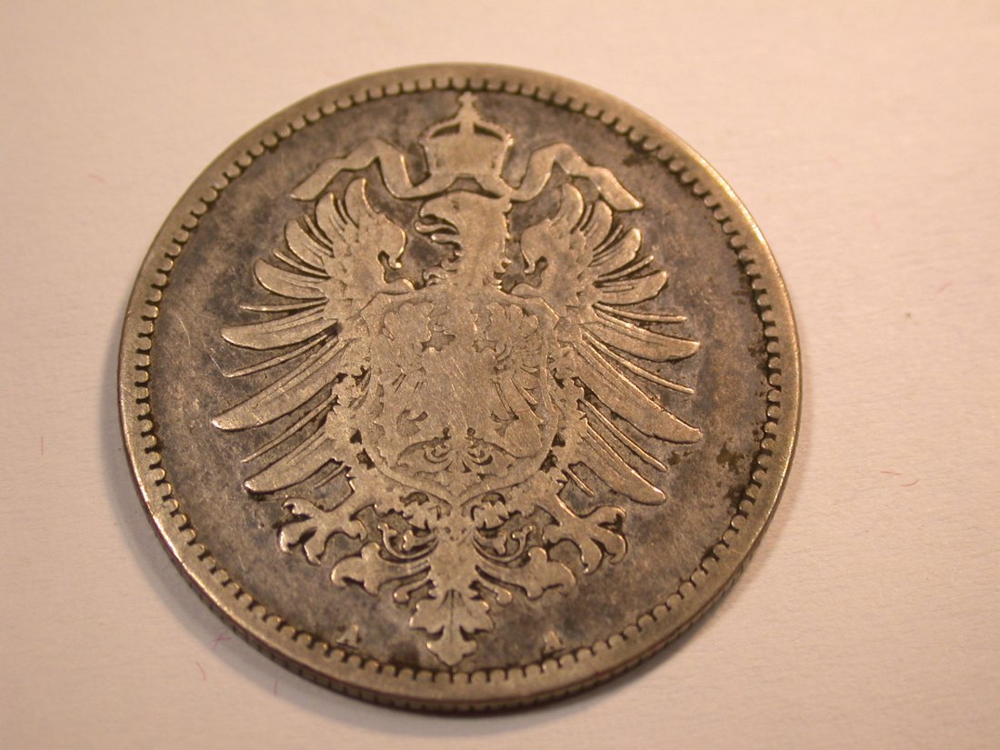  J10 KR  1 Mark  1873 A in schön     Originalbilder   