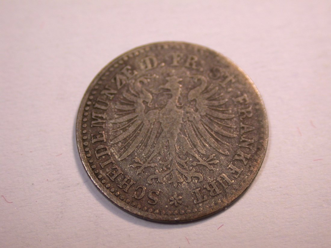  J10  Frankfurt  1 Kreuzer 1859 in f.ss  Originalbilder   