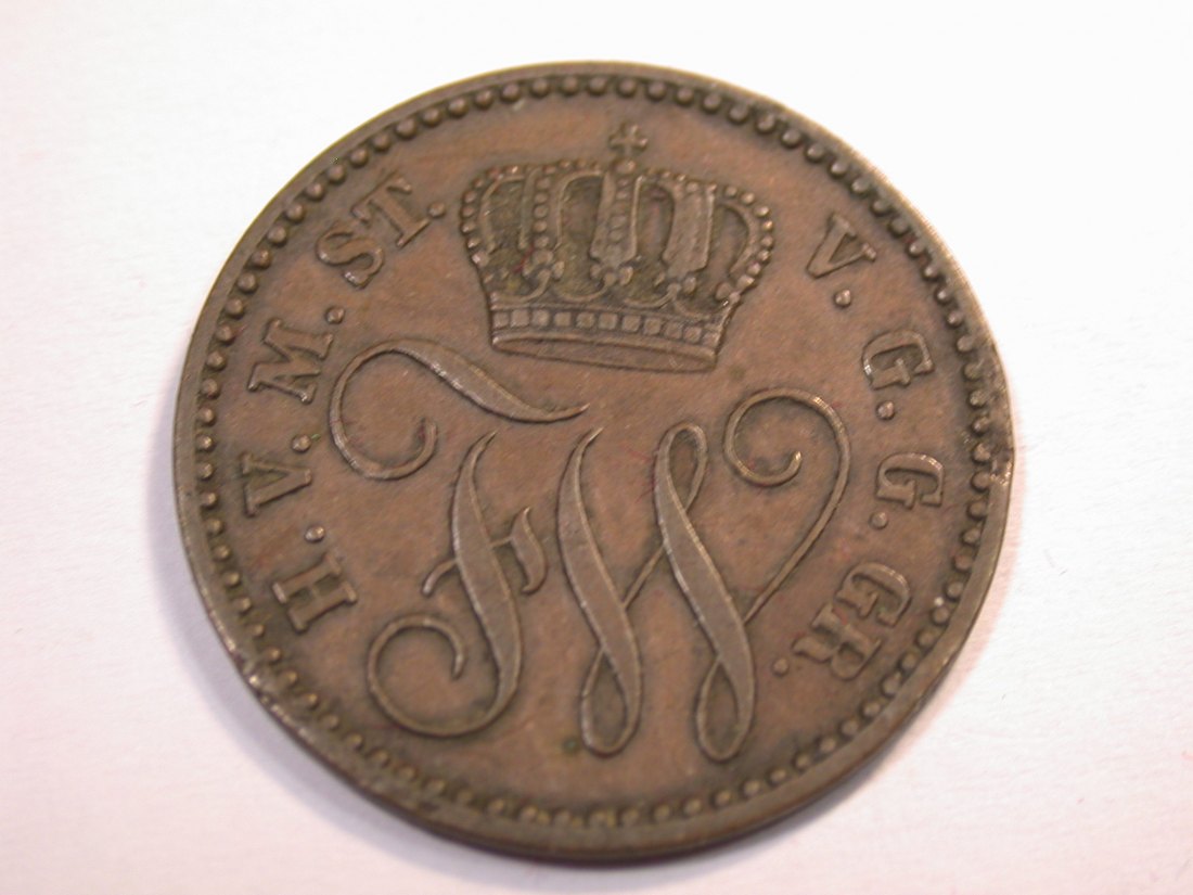  J10  Mecklenburg-Strelitz  3 Pfennig 1862 A in ss-vz   Originalbilder   