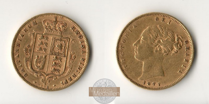 Grossbritannien, Victoria (1838-1901) MM-Frankfurt Feingold: 3,66g 1/2 Sovereign 1871 