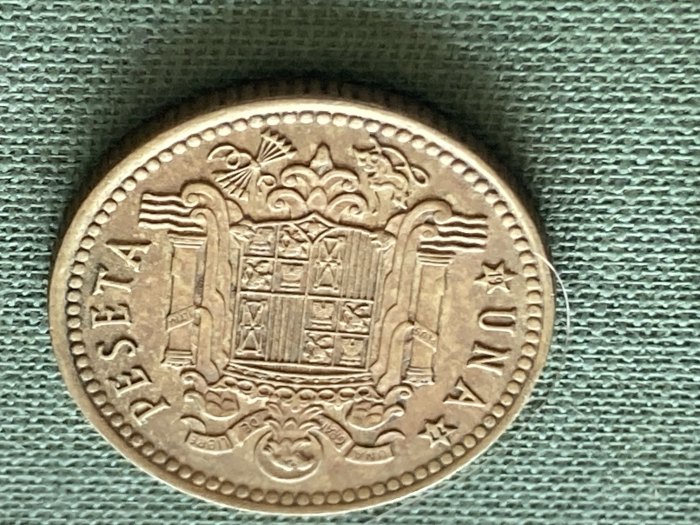 Münze Münzen Umlaufmünze Spanien 1 Peseta 1975 im Stern 77