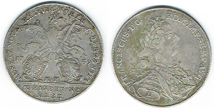  SZAIVERT ALTDEUTSCHLAND NÜRNBERG TALER FRANZ STEFAN 1759  L///MF   