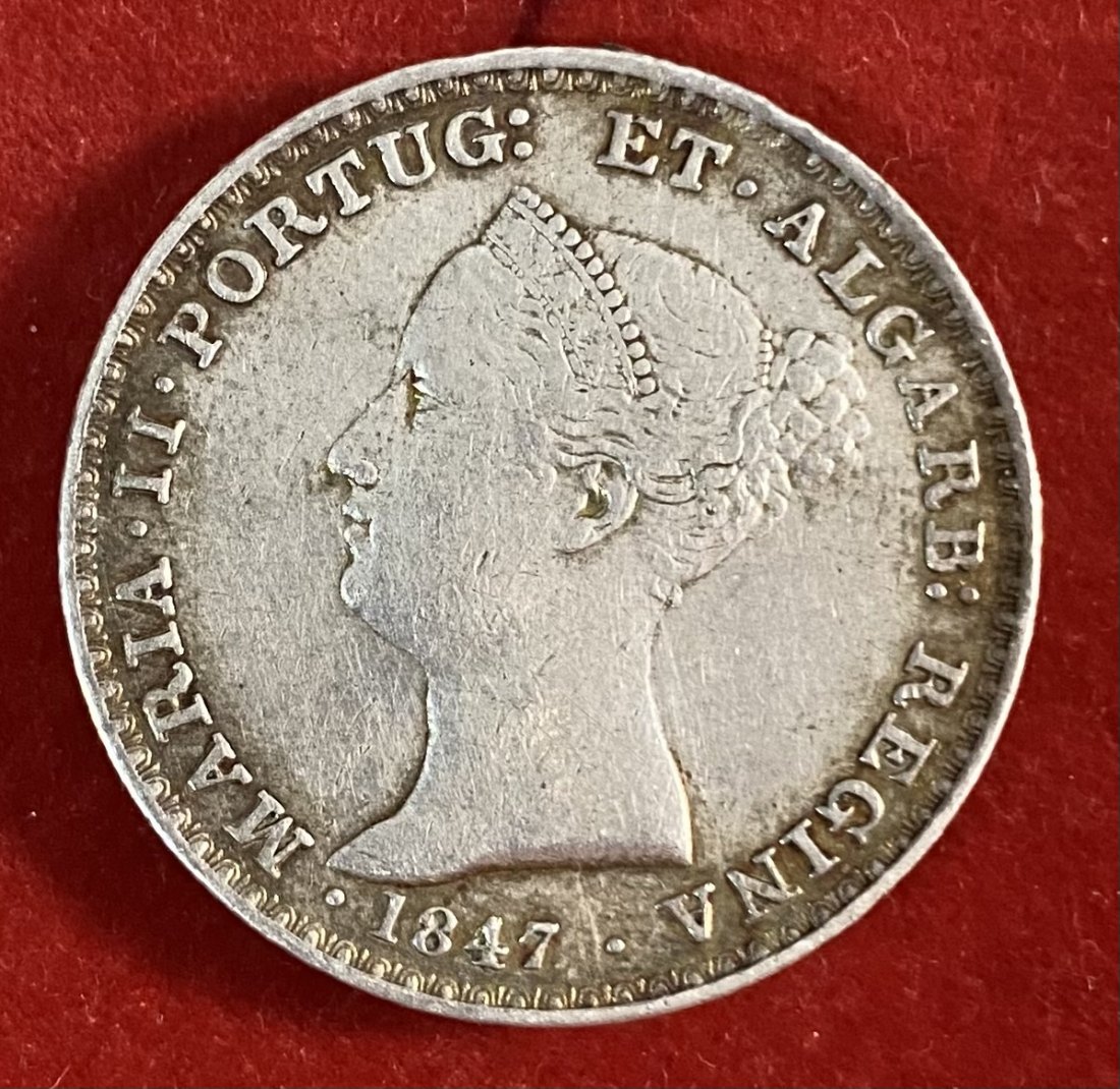 PORTUGAL - 500 RÉIS -1847 - SILVER - 916,6%