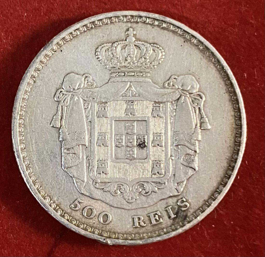  PORTUGAL - 500 RÉIS -1847 - SILVER - 916,6%   