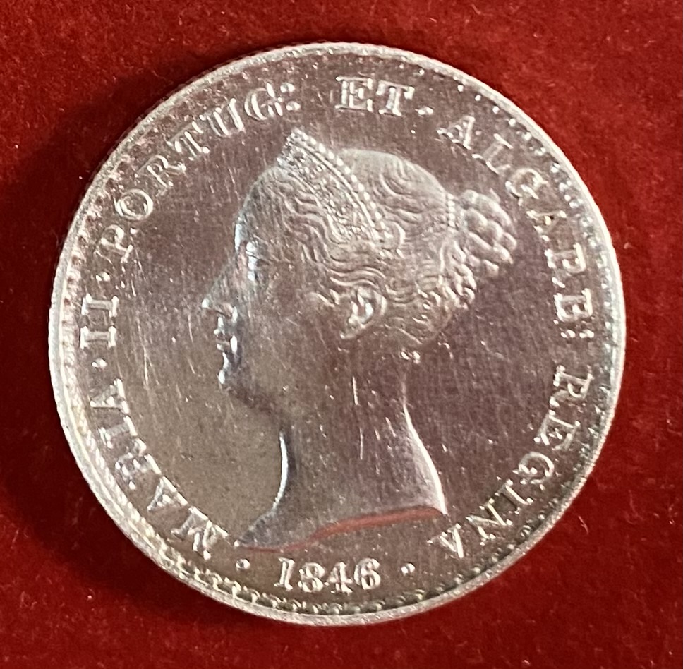 PORTUGAL - 500 RÉIS -1846 - SILVER - 916,6%