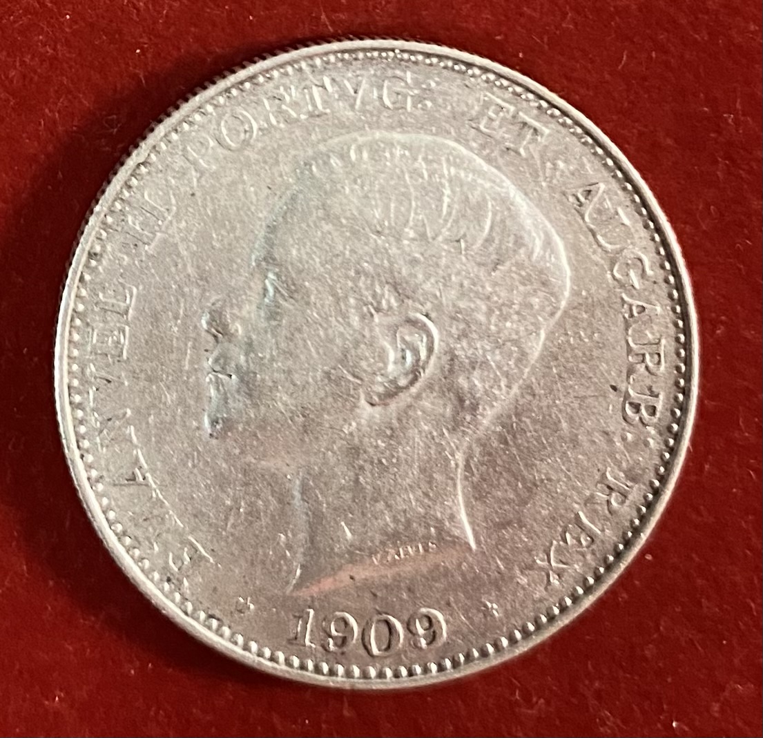 PORTUGAL - 500 RÉIS - 1909 - SILVER - RARE