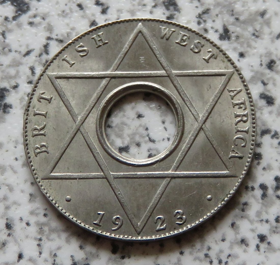  British West Afrika 1/10 Penny 1923 KN, Erhaltung   