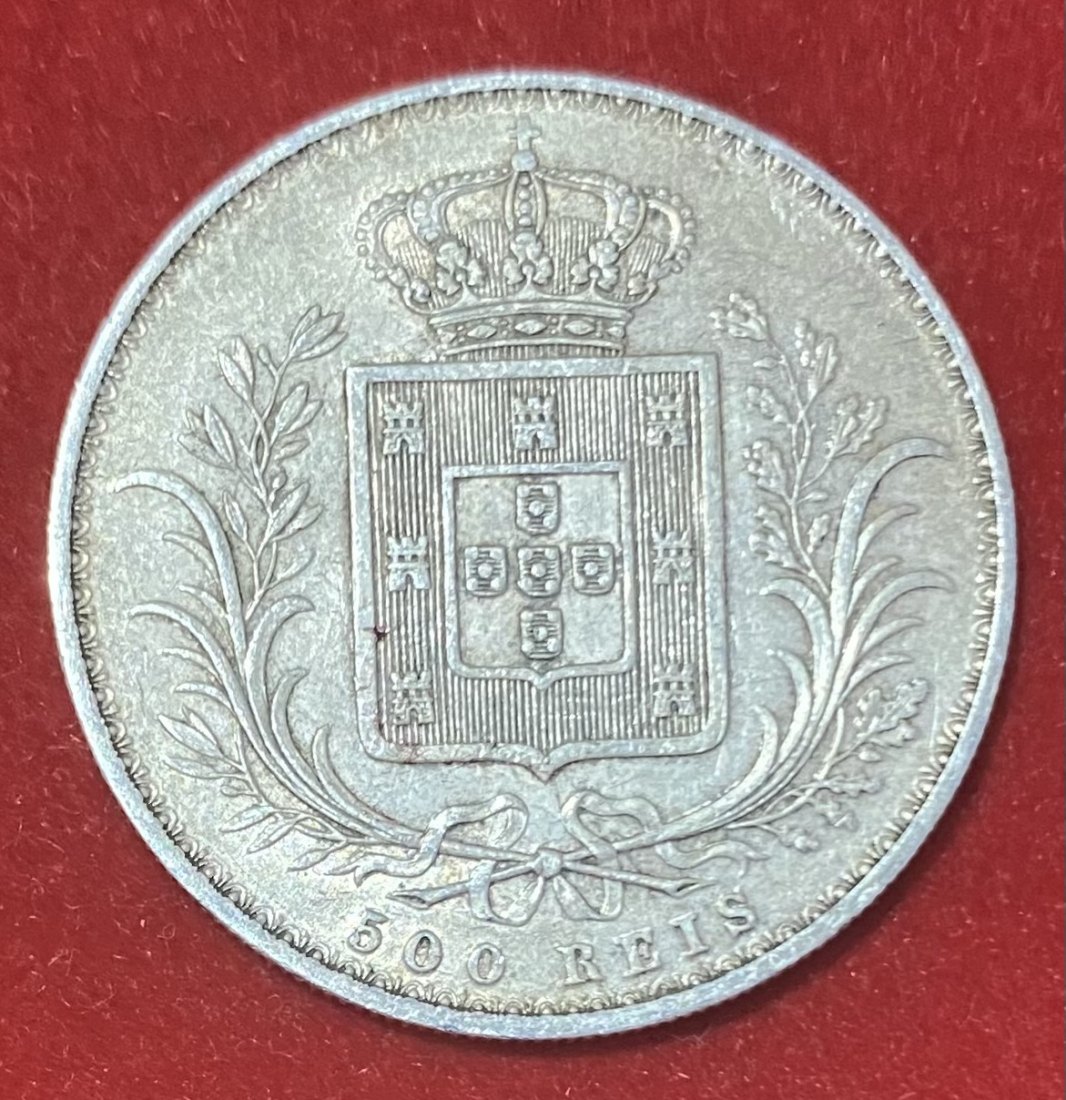  PORTUGAL - 500 REIS - 1886 SILVER - 916%   
