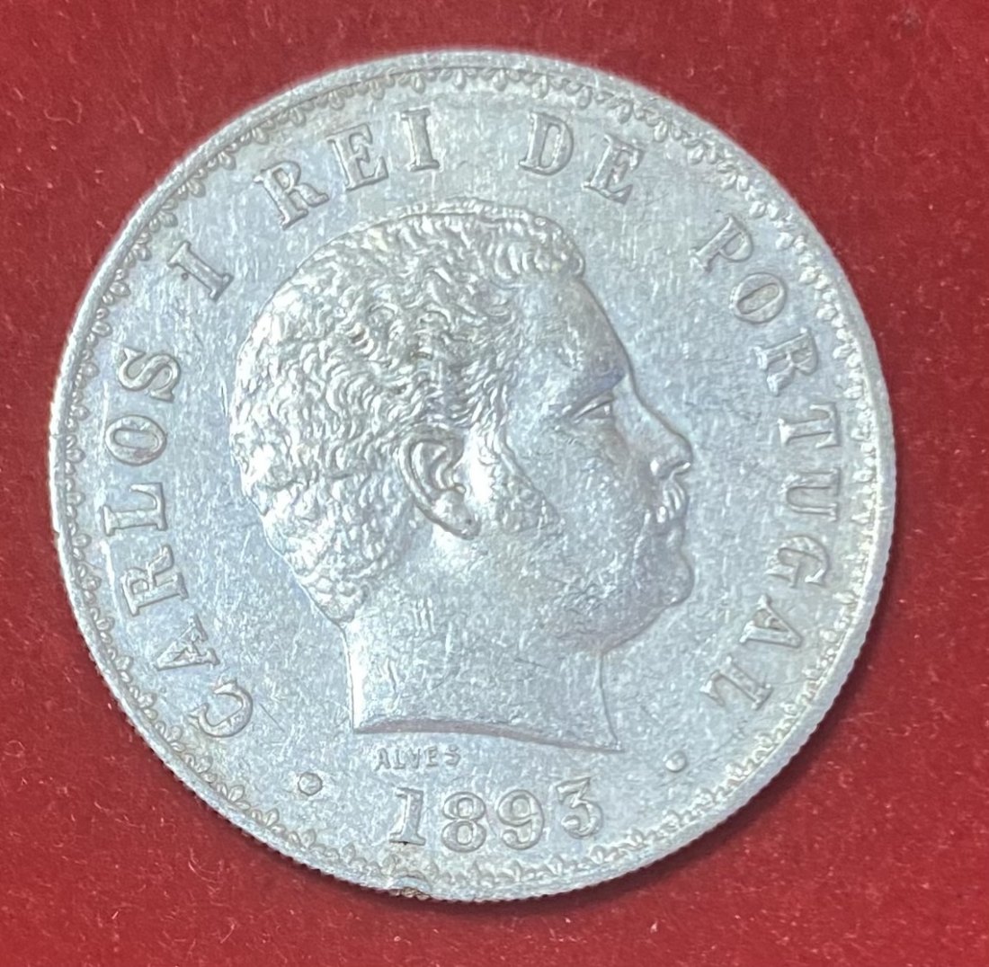  PORTUGAL - 500 REIS - 1893 - SILVER   