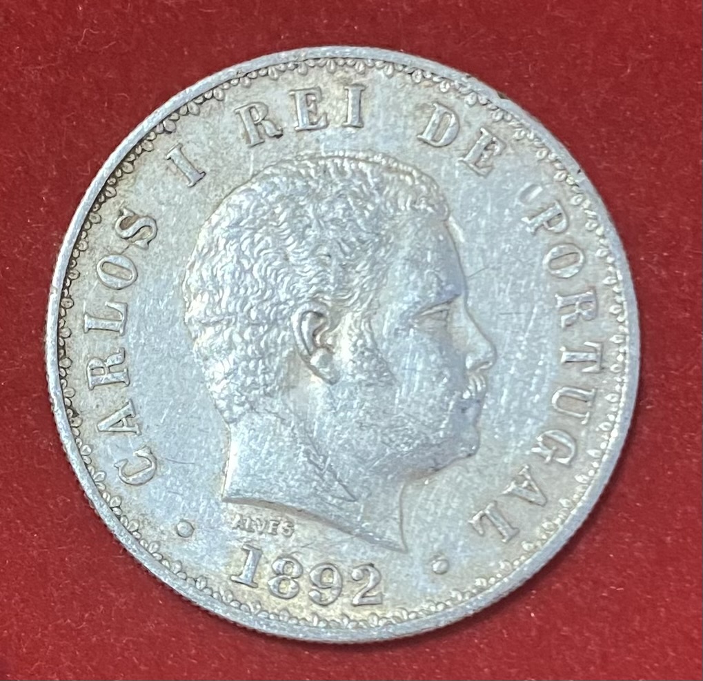PORTUGAL - 500 REIS - 1892 - SILVER