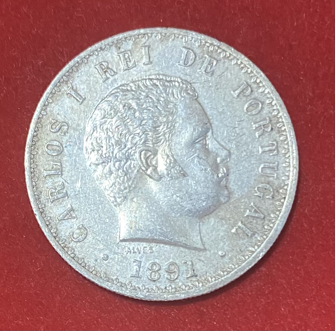 PORTUGAL - 500 REIS - 1891 - SILVER