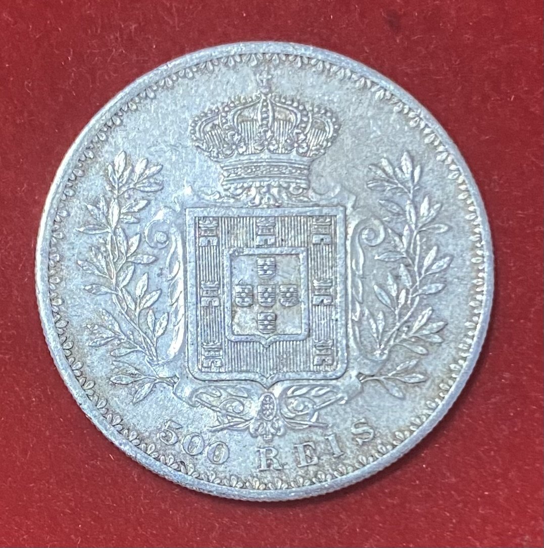  PORTUGAL - 500 REIS - 1891 - SILVER   