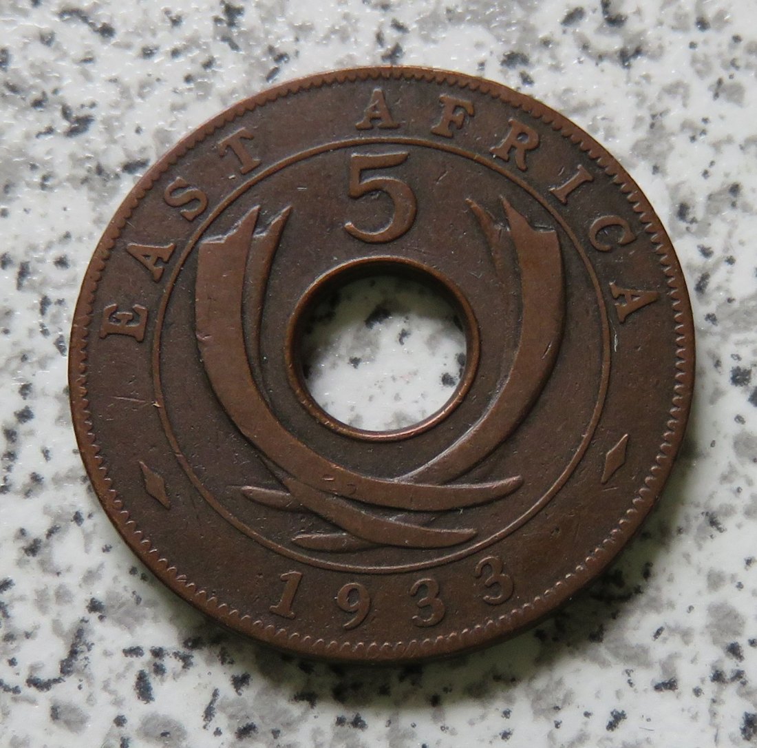  British East Africa 5 Cents 1933 / Ostafrika 5 Cents 1933   