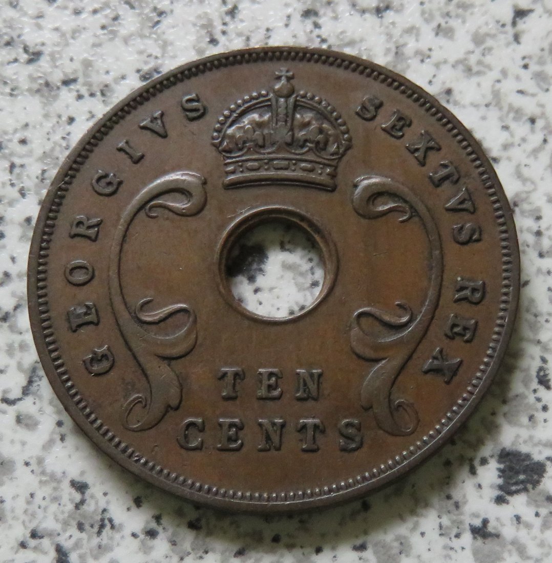  British East Africa 10 Cents 1950 / Ostafrika 10 Cents 1950   