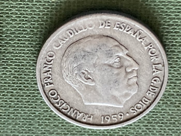  Münzen Münze Umlaufmünze Spanien 10 Centimos 1959   
