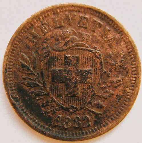  Schweiz, 1 Rappen, 1882 B   