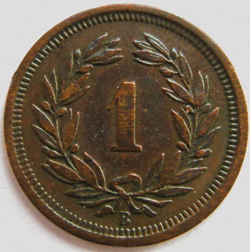  Schweiz, 1 Rappen, 1894 B   