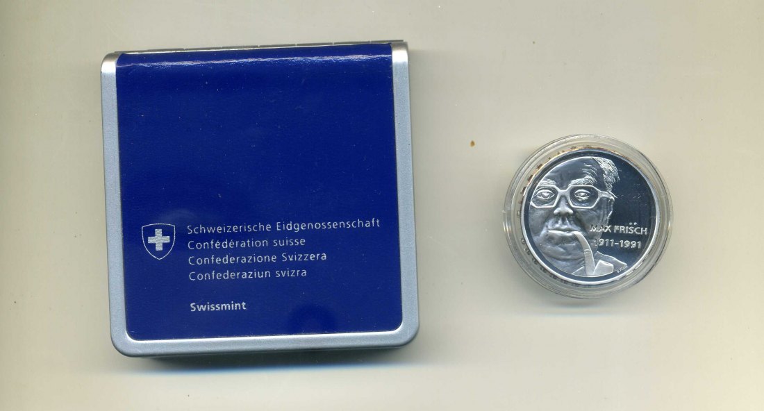 20 Franken 2011 Max Frisch PP in Original Etui+Zertifikat