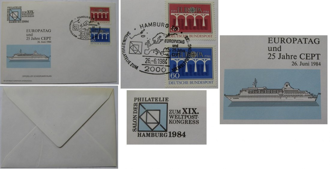  1984, Germany, FDC: 25 Years of CEPT + Mi DE 1210,1211   