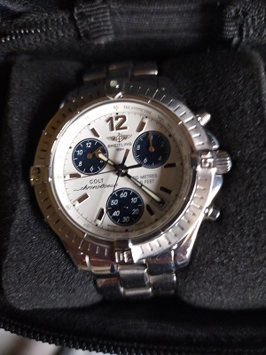  BREITLING COLT ChronoOcean A53350 Chronograph orig.Stahlband White Dial Box TOP!   