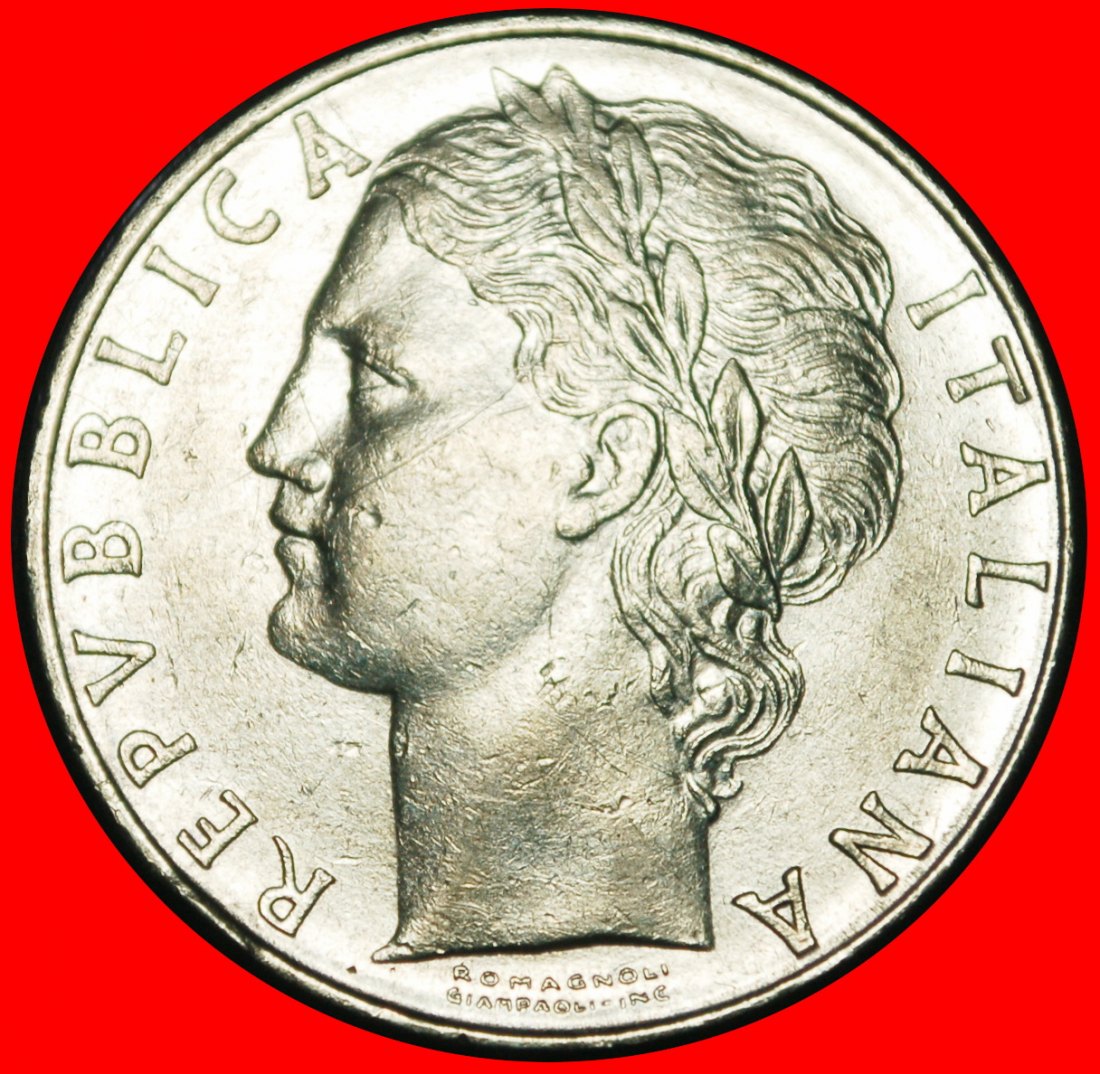  Ⰶ GODDESS MINERVA (1954-1989): ITALY ★ 100 LIRAS 1975R! MINT LUSTRE!★LOW START ★ NO RESERVE!   