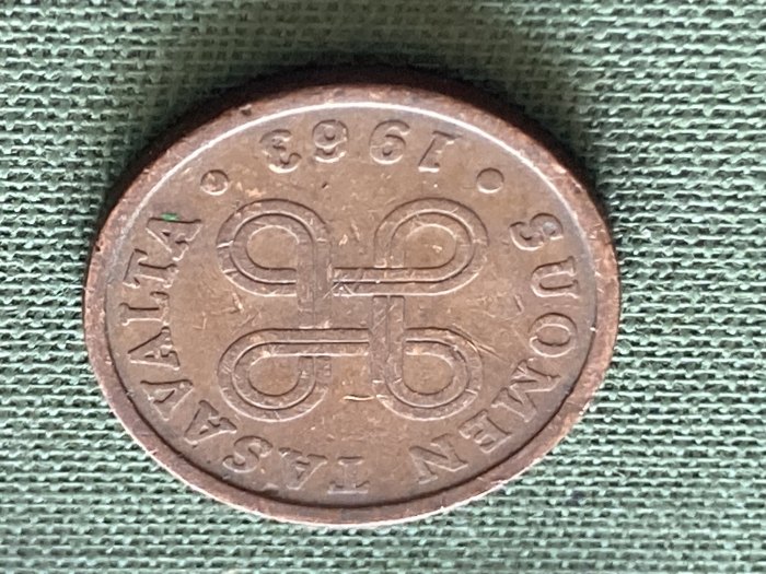  Münze Münzen Umlaufmünze Finnland 5 Penniä 1963   