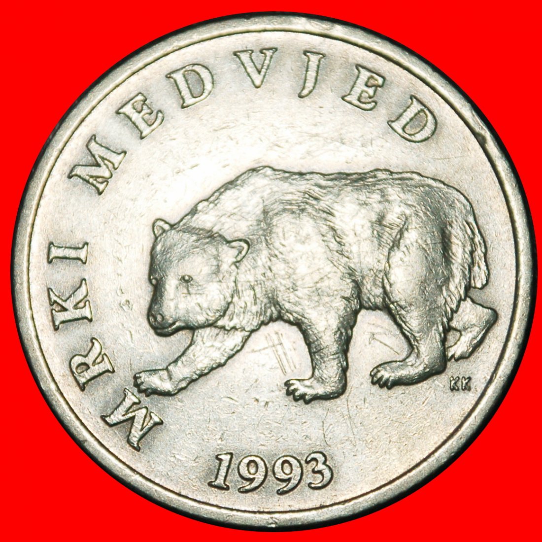 Ⰶ BEAR AND MARTEN (1993-2021): YUGOSLAVIA CROATIA ★ 5 KUNAS 1993! ★LOW START ★ NO RESERVE!