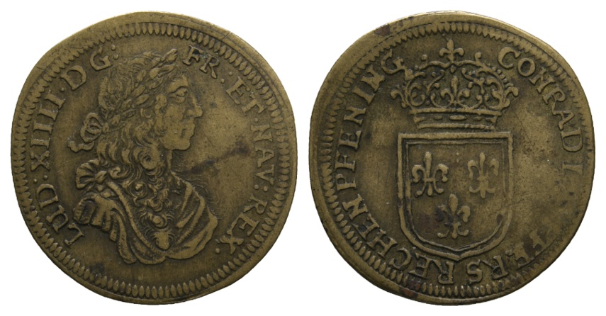  Rechenpfennig / Messingjeton; 1,88 g, Ø 25,54 mm   