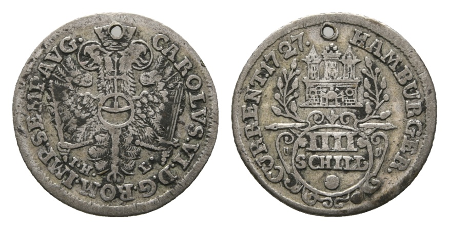  Altdeutschland; Kleinmünze 1727   