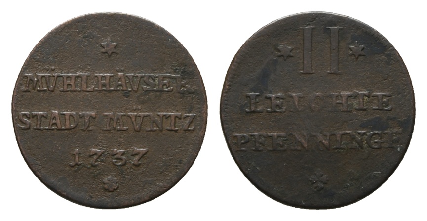  Altdeutschland; Kleinmünze 1737   
