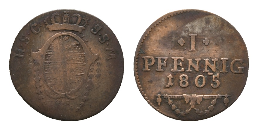  Altdeutschland; Kleinmünze 1805   