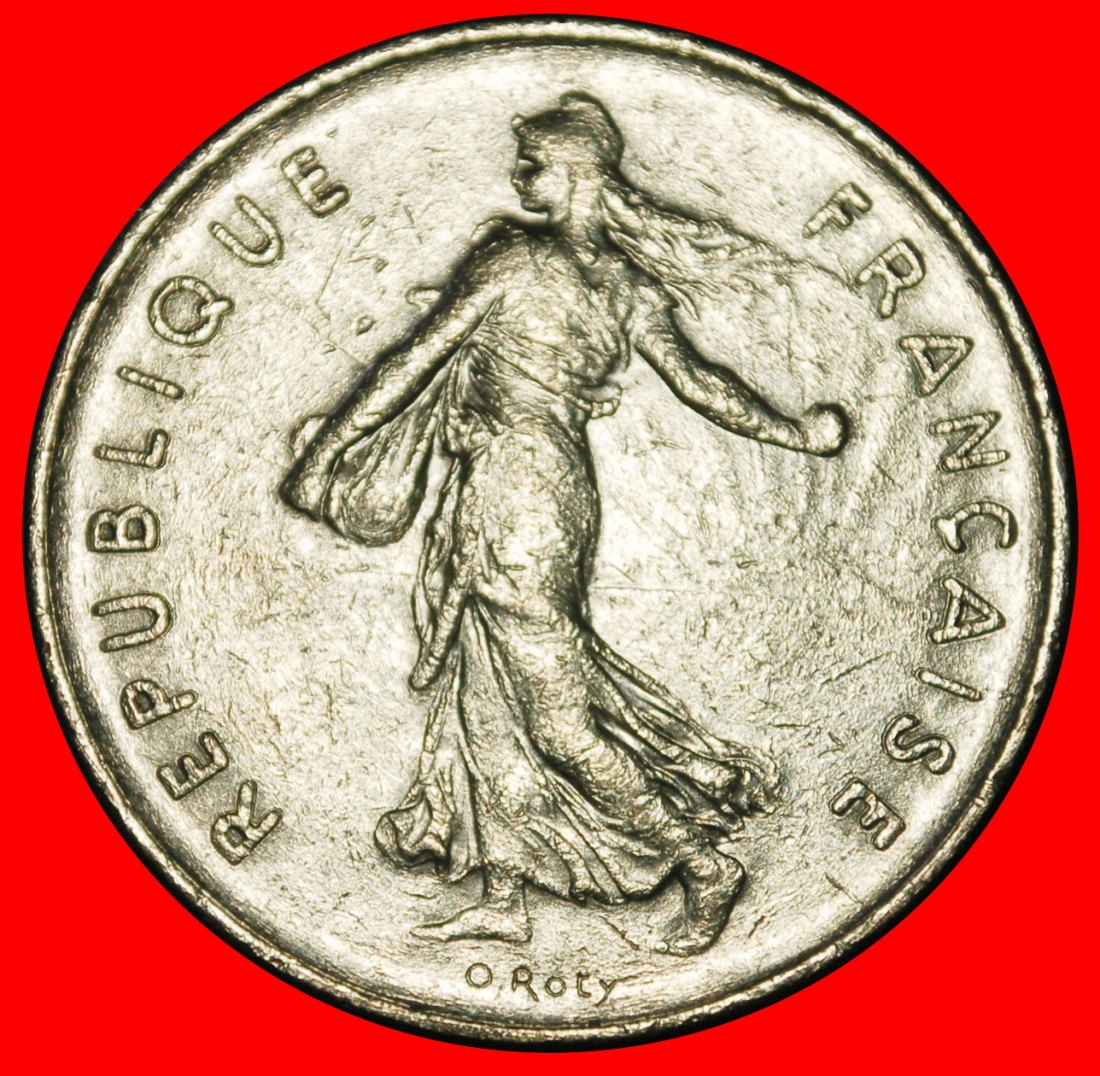  Ⰶ SUN NOT SILVER (1969-2001): FRANCE ★ 5 FRANCS 1976! ERROR! ★LOW START ★ NO RESERVE!   