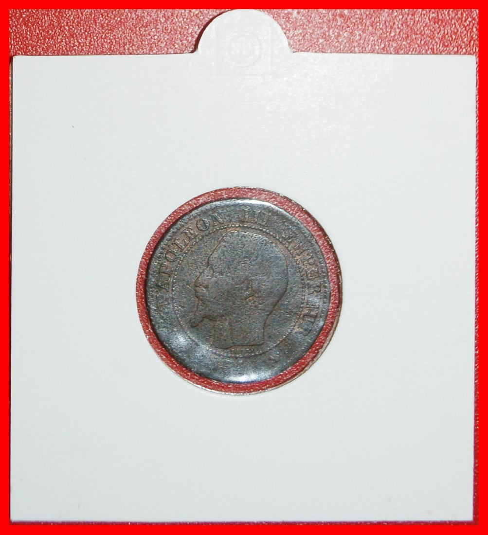 Ⰶ WITHOUT WREATH (1853-1857): FRANCE★2 CENTIMES 1854W★NAPOLEON III 1852-1873★LOW START ★ NO RESERVE!