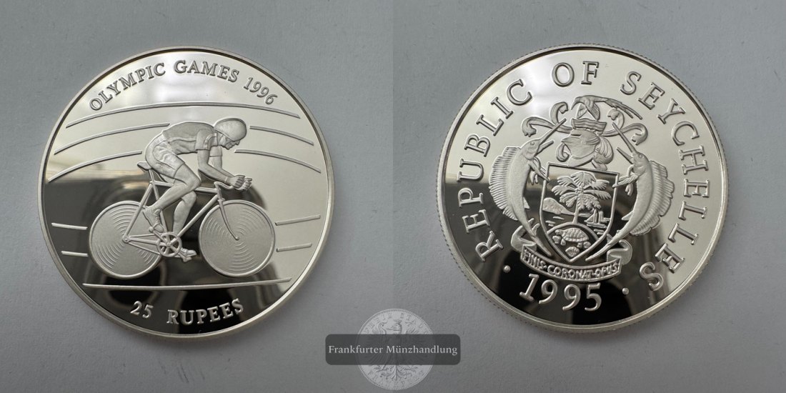  Nepal 25 Rupees (Olympic games 1996) 1995 FM-Frankfurt KM#97 Feinsilber: 29,11g   