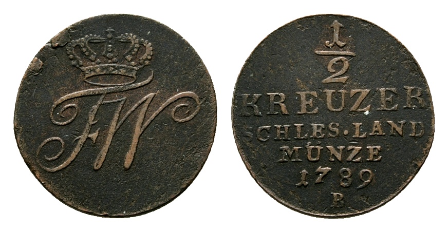  Altdeutschland; Kleinmünze 1789   