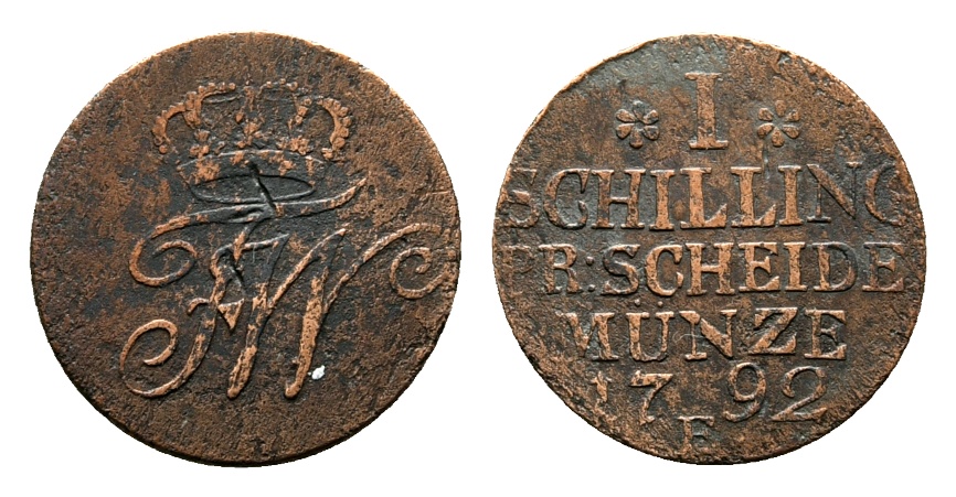  Altdeutschland; Kleinmünze 1792   