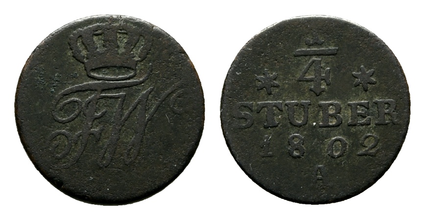  Altdeutschland; Kleinmünze 1802   