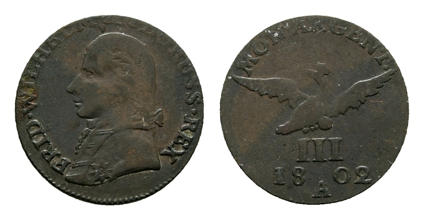  Altdeutschland; Kleinmünze 1802   