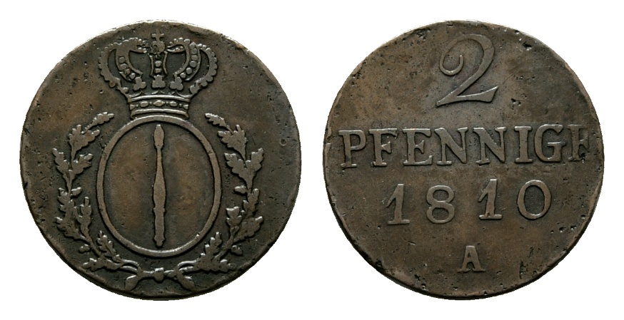  Altdeutschland; Kleinmünze 1810   