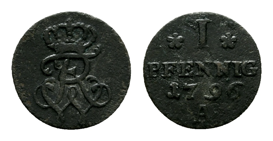  Altdeutschland; Kleinmünze 1796   
