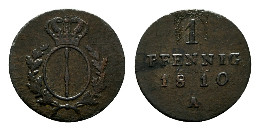  Altdeutschland; Kleinmünze 1810   