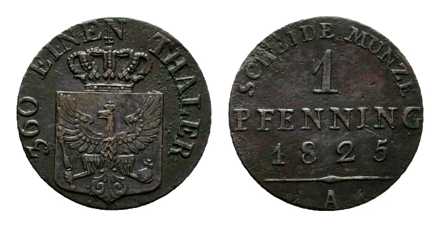  Altdeutschland; Kleinmünze 1825   