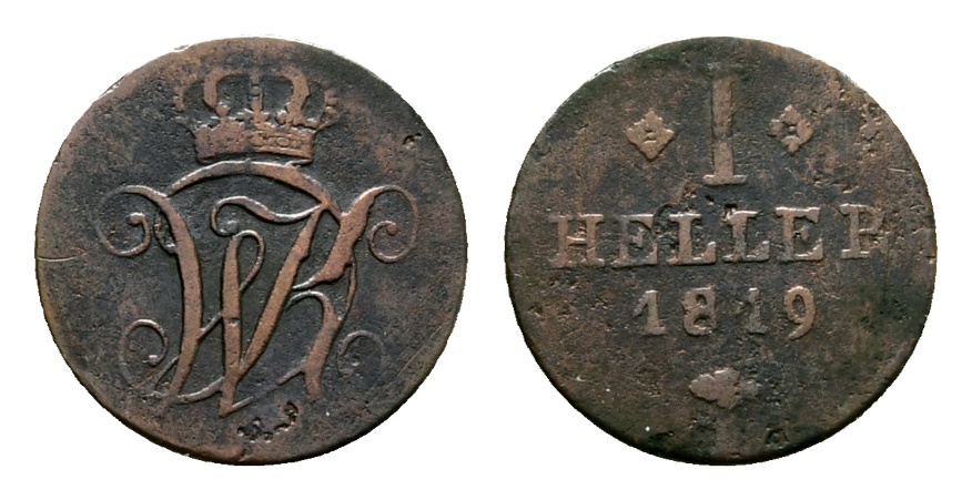  Altdeutschland; Kleinmünze 1819   