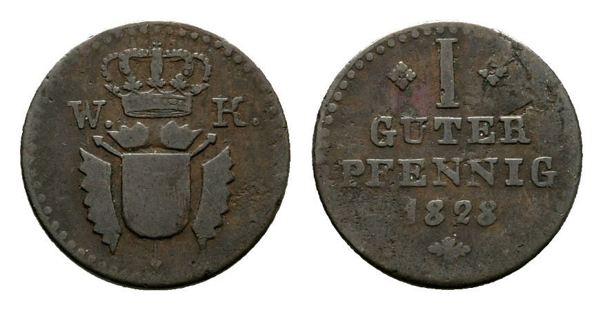  Altdeutschland; Kleinmünze 1828   