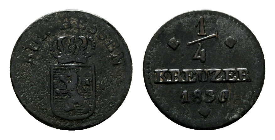  Altdeutschland; Kleinmünze 1830   