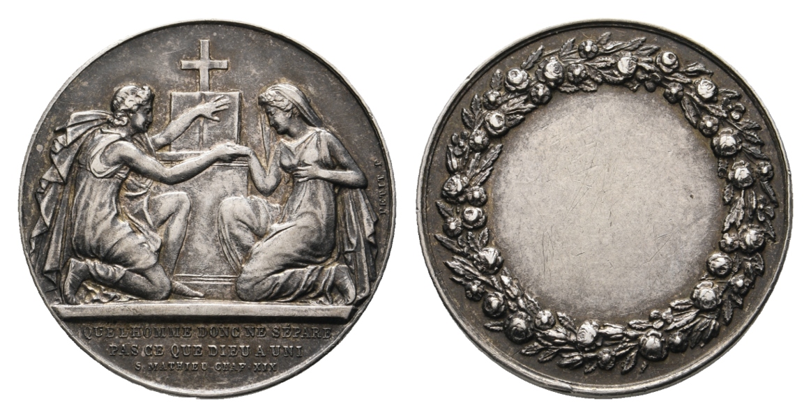  Medaille o.J.; Frankreich; AG; 13,90 g, Ø 30,2 mm   